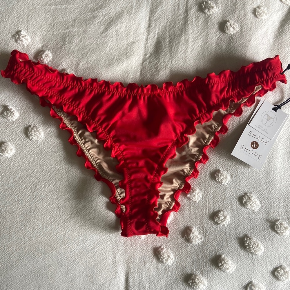 Shade & Shore High Leg Cheeky Bikini Bottoms